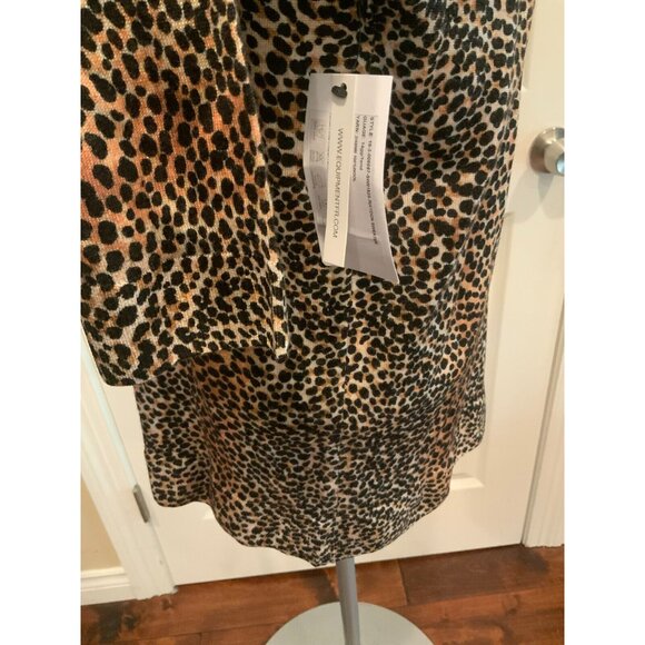 Equipment Brown & Black Animal Pattern Print Pullover Sweater, Size Small, NWT! - Picture 5 of 9